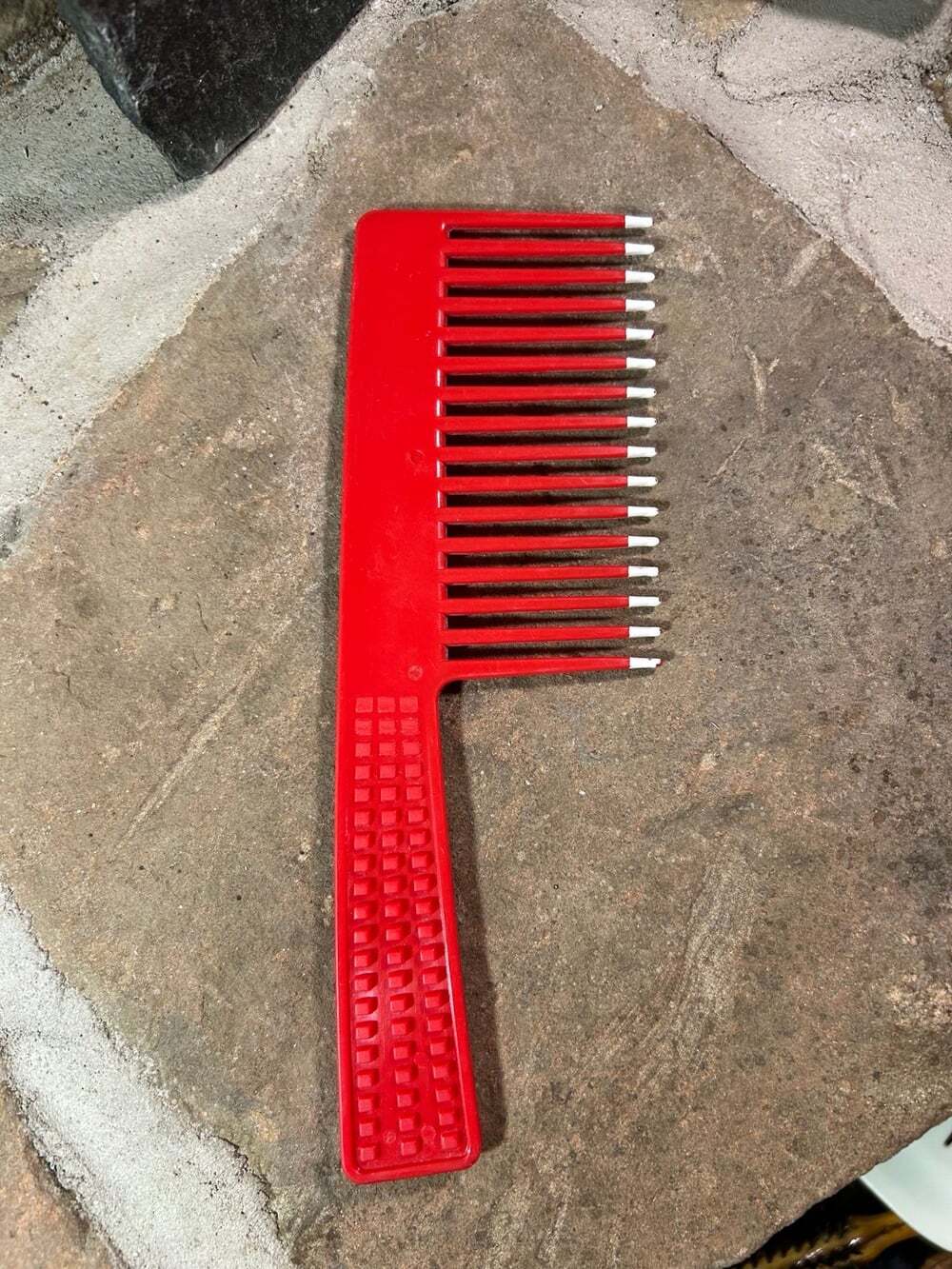 Mebco Volume Comb Twice Dipped Wide Tooth Vtg 80-90’s Red and White READ